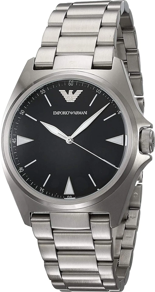 Emporio Armani Men's Watch Stainless Steel Bracelet Black Dial AR11255 40mm