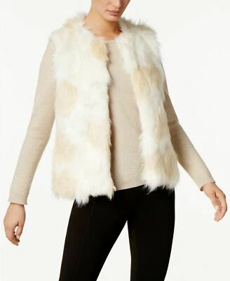 $119 Nuevo Chaleco INC International Concepts Multi Patchwork Imitación Piel Marfil S/M Foto 1 de 2