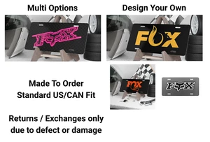 Custom Nummernschilder, Fox Auto Car Tag Metall, Motorsport Rennen, Multi Option - Bild 1 von 26