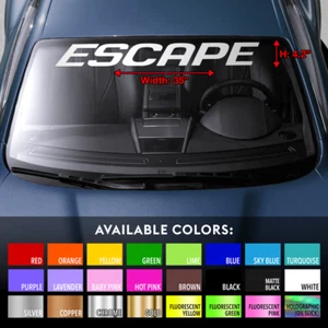 Windshield Banner Vinyl Decal Sticker Fit for Ford Escape - Picture 1 of 2