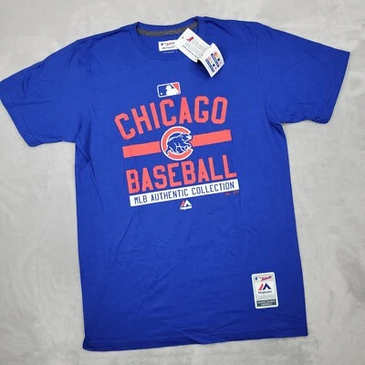 Chicago Cubs Shirt Men Medium Baseball Team Crewneck Ring Spun Triple Peak Adult - Image 1 of 4