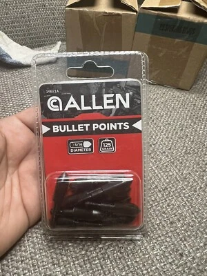 24-14621A  10 Allen Bullet Points 125 Grain 5/16 Diameter Arrow Heads Archery - Image 1 of 4