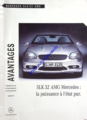 HA5037+ Brochure Mercedes SLK 32 AMG R170 Vorteile Advantages French Français - Photo 1/4