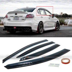Fits 15-19 Subaru WRX STI JDM Style Black Tinted Trim Window Visor Deflector - Picture 1 of 1