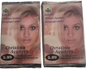 2 Pack Lot: 2000 Upper Deck Christina Aguilera Trading Cards evtl. Autogramm - Bild 1 von 6