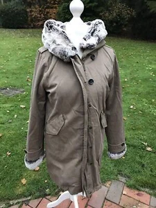 Woolrich Wintermantel Pelz Fell Gr. S Braun / Beige - Bild 1 von 8