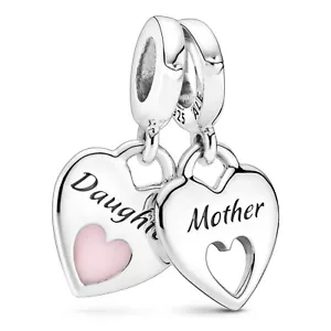 PANDORA Jewelry Silver Charm Pendant Mother & Daughter 799187C01 - Picture 1 of 2