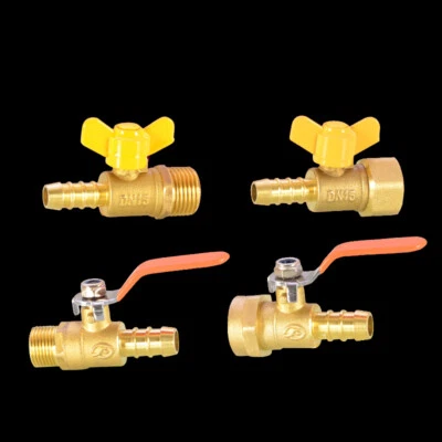 1/4" 3/8" 1/2" Ball Valve Long Handle BSP Garden Tap Compression BSP Barb Inline - Image 1 of 4