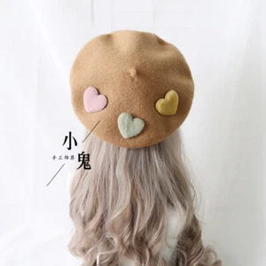 Lolita Girl Original Fashion Warm Handwork Hat Cute Bowknot Beret Painter Hat #3 - Picture 1 of 1