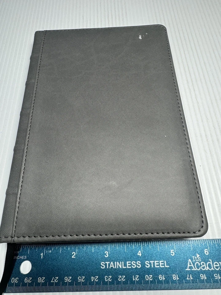 Grey Faux Leather Lined Notebook Journal Pages - Image 1 of 3