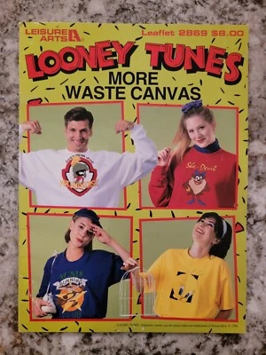 Looney Tunes More Waste Canvas Leaflet 2868 Bugs Taz Tweety Marvin Road Runner.. - Image 1 of 4