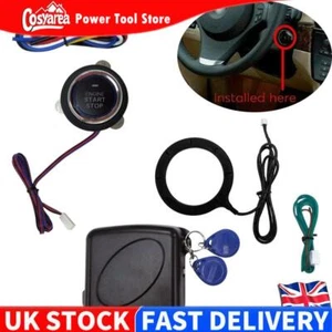 12V Car Ignition Switch RFID Engine Start Push Button Keyless Entry Starter Kit - Picture 1 of 9