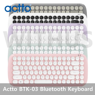 Actto BTK-03 Retro Mini Bluetooth Wireless Keyboard English/Korean - Tracking_ - Image 1 of 4