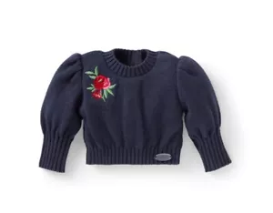 American Girl Janie and Jack Midnight Rose Puff Sleeve Top NIP Sweater - Picture 1 of 7