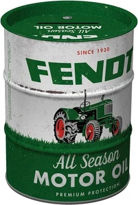 Vintage Style Retro Money Box Oil Barrel Shape Tin - Fendt Tractor Oil - Picture 1 of 3