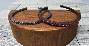 2er Set Sorrelli Strass Armbänder Messing/Rosa, Silber/Klar - Bild 1 von 5