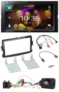 JVC DAB Lenkrad 2DIN Bluetooth USB Autoradio für Dacia ab 2012 piano schwarz - Bild 1 von 12