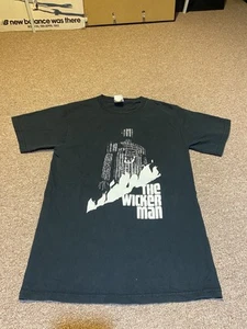 Vintage 2000s The Wicker Man Horror Movie Promo Black Graphic T Shirt - Picture 1 of 9