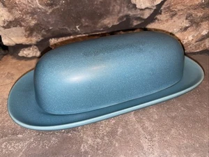 Noritake Stoneware Colorwave Covered Butter Dish Turquoise NWT - Picture 1 of 6