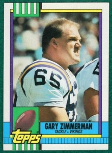 Gary Zimmerman - 1990 Topps #107 - Scheda Calcio Minnesota Vikings - Foto 1 di 2