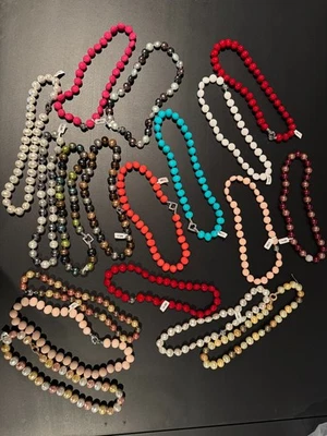 Konvolut 18  Muschelkernperlen Ketten große Perlen 12-15 mm ! Sonderposten - Bild 1 von 4