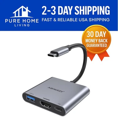 4K HDMI Multiport Adapter - USB C to HDMI Converter for MacBook Pro & iPad Pro - Image 1 of 4