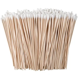 300 Stück Wattestäbchen Lang 15 Cm Holzgriff Watteträger,Ohrenstäbchen Reinigung - Bild 1 von 5