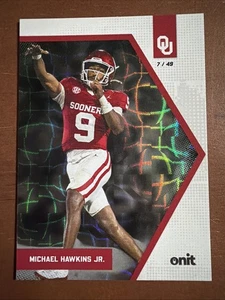 2025 ONIT Oklahoma Parallel Platinum #P-6 Michael Hawkins Jr. 7/49 - Imagen 1 de 2
