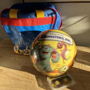 *UNDRILLED* Monsters Inc Bowling Ball Disney Brunswick 12.4 Wazowski Eyeball - Picture 1 of 4
