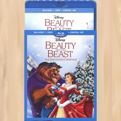 Disney BEAUTY AND THE BEAST The Enchanted Christmas EXCLUSIVE Blu-ray + DVD 1212 - Image 1 of 4