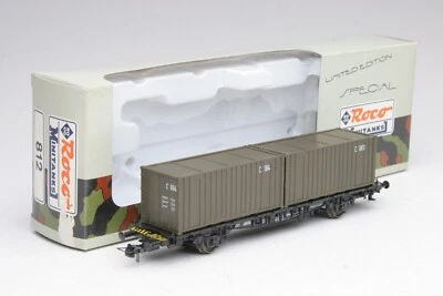 Roco Minitanks H0 812 Containertragwagen mit 2 Containern  OVP ABC-2488 - Bild 1 von 4