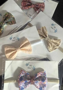 Bows - headband, pony, or clip - You pick - Hair Accessory Girl, Toddler, Baby - Picture 1 of 17