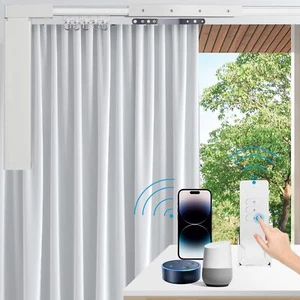 126'' Motorized Curtain Tracks WiFi App Control Smart Home Voice Control - Picture 1 of 7