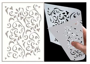 Plantilla floral todo patrón pintura de pared muebles reutilizables artesanías artesanías FL56 - Imagen 1 de 24