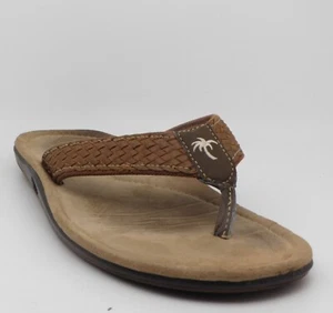 Margaritaville Calzado Leder Sandalen Flip Flops Zehensteg geflochten Slipper Größe 10 - Bild 1 von 11