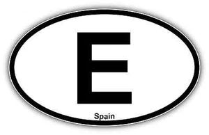 Spanien Fahrzeug Ländercode Oval Auto Auto Autoaufkleber Fenster Aufkleber 6"X4" - Bild 1 von 1