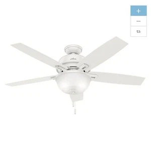 NEW 52 In Vintage Antique Electric Indoor White Speed Light Ceiling Fan 5 Blades - Picture 1 of 9