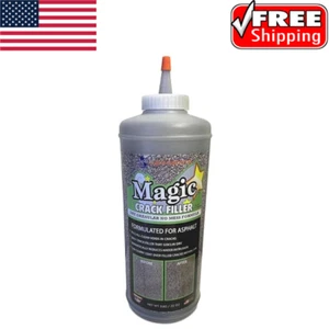 Magic Crack Filler 2LB Asphalt Black, for Filling in Cracks on 1, Black . - Picture 1 of 6