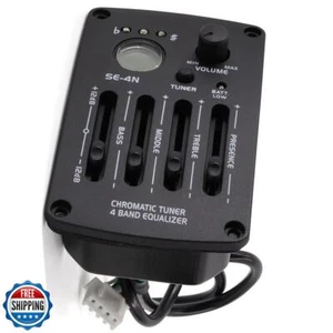 Hsyok Acoustic Guitar Pickup 4 Band Acoustic Guitar EQ Preamp Guitar Piezo Pr - Picture 1 of 5