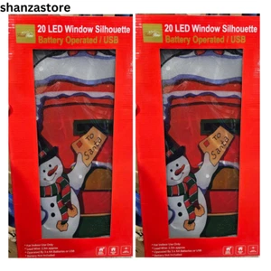 20 LED Window silhouette Battery Operated / USB( Pack of 2 ) - Picture 1 of 4