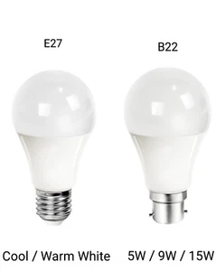 LED GLS Bulb B22 E27 Warm Cool White Day Light 5W 10W 15W Buyonet Edison Screw - Picture 1 of 11