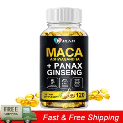 Maca Root 10000MG - Male Energy Enhancement Male Enlargement 120 Capsules - Imagen 1 de 4