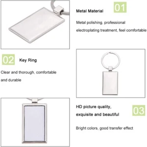Sublimation Blank Keychains Heat Transfer Blank Keychain with Metal for Key - Picture 1 of 10