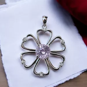 Natural 35 Ct Padparadscha Sapphire Pendant 925 Silver-Certified Jewellery MG005 - Picture 1 of 4