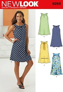 New Look 6263 Misses' Ärmellos A-Linie Kleid Nähen Muster Größen 8 - 18 - Bild 1 von 5