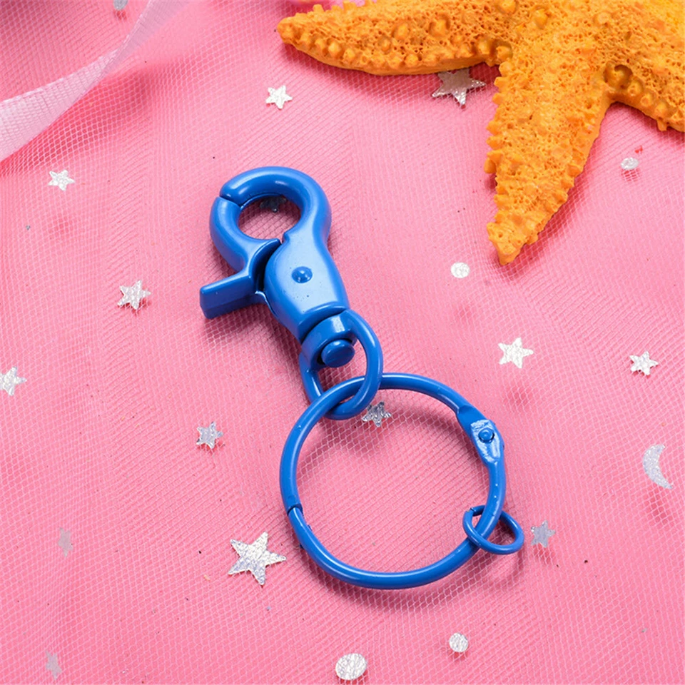5 pcs Thicken Metal Lobster Clasps Swivel Hooks Clips Keyring Keychain Key Rings - Image 1 of 4