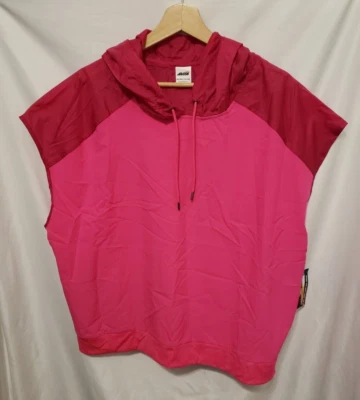 Sudadera con Capucha AVIA XL 16-18 Rosa Bloque de Color Sin Mangas Cordón Transparente Ligera Foto 1 de 4