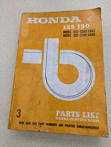 Honda CB92 CB95 Parts Book Genuine Honda OEM Benly Parts book - Picture 1 of 4