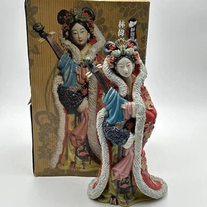 Vintage chinesische Keramik Wucai Porzellan Belle Lady Wang Zhaojun Shiwan Figur - Bild 1 von 21