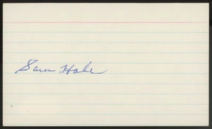Samuel Hale Signed Autographed Index Card JSA - Picture 1 of 2
